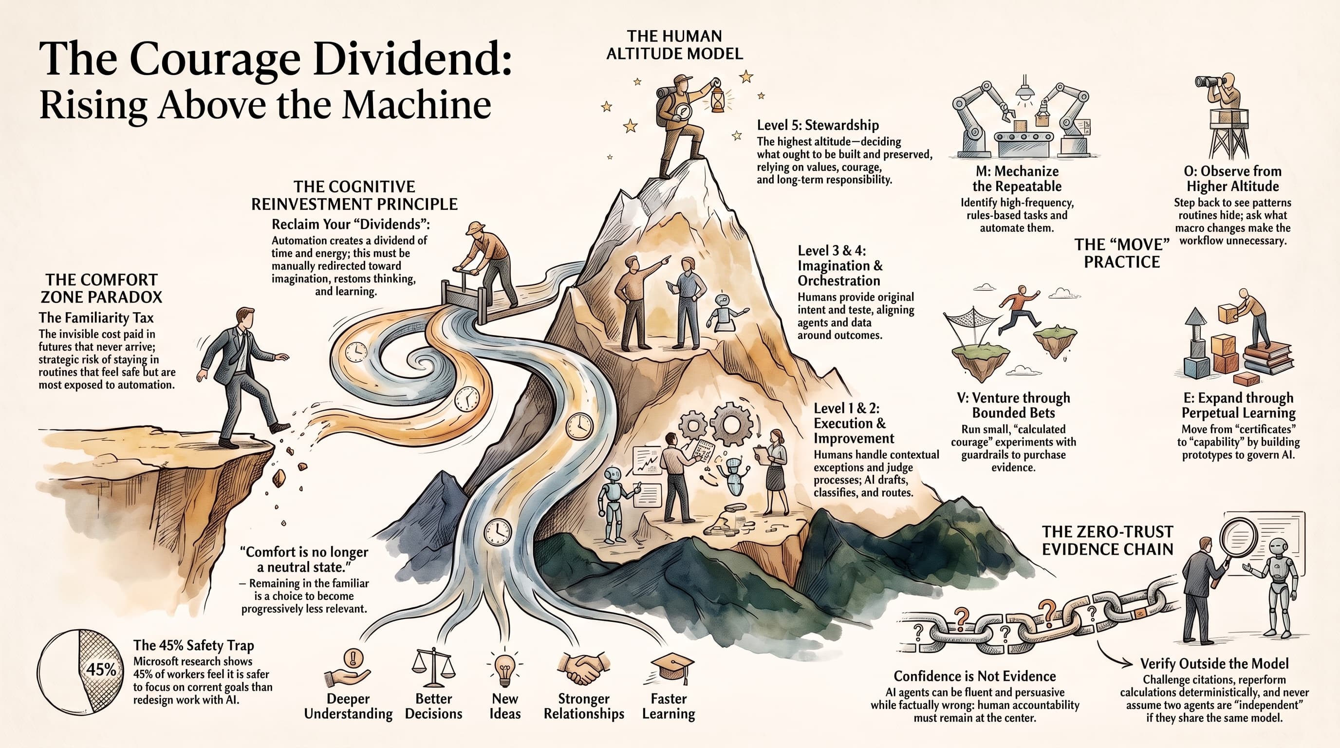 Beyond the Familiar: The Courage Dividend in the Age of AI